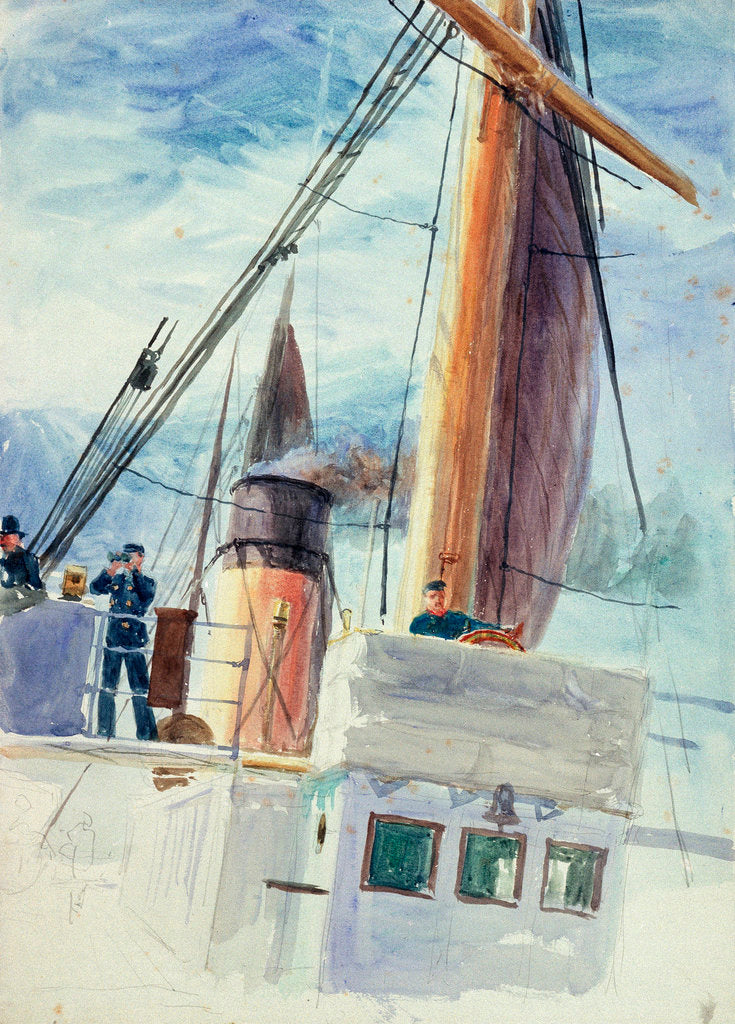 Detail of Bridge of Oceanic White Star by William Lionel Wyllie