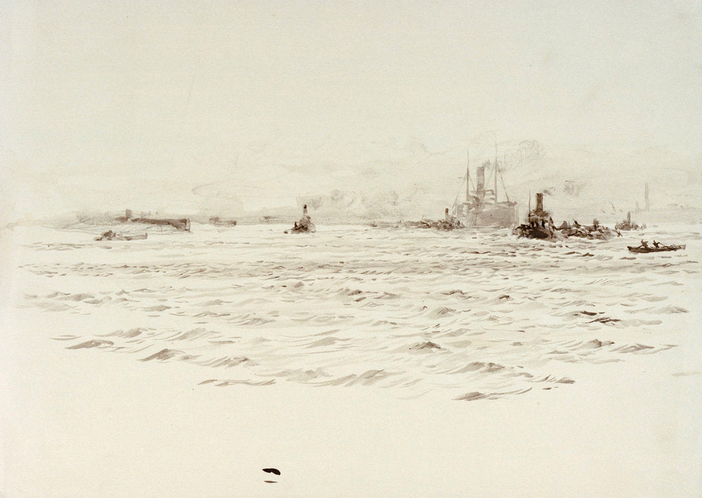Detail of Thames by William Lionel Wyllie