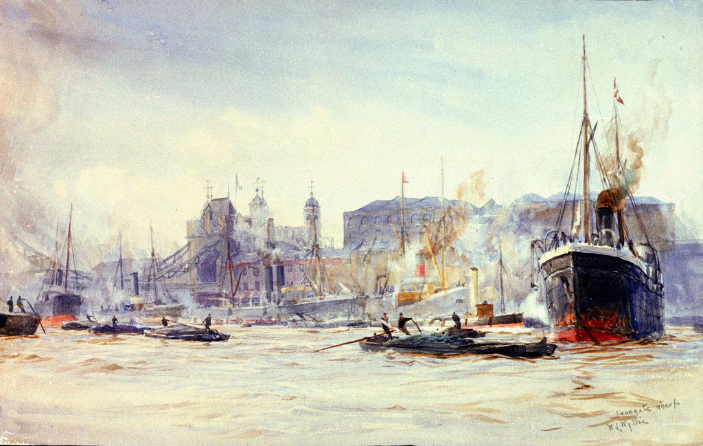 Detail of Irongate wharf by William Lionel Wyllie