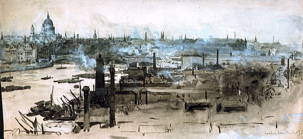 Detail of London from the Shot Tower by William Lionel Wyllie