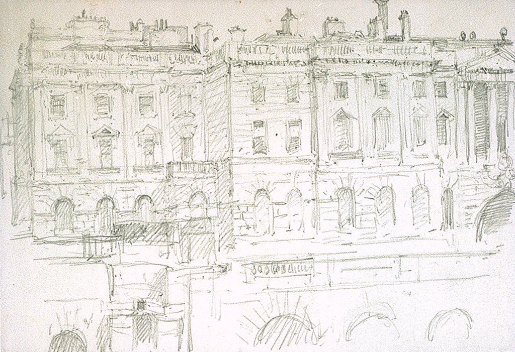 Detail of Somerset House by William Lionel Wyllie