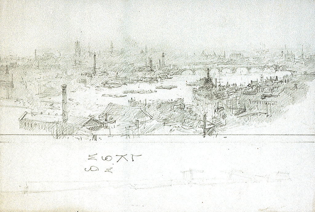 Detail of London Bridge by William Lionel Wyllie