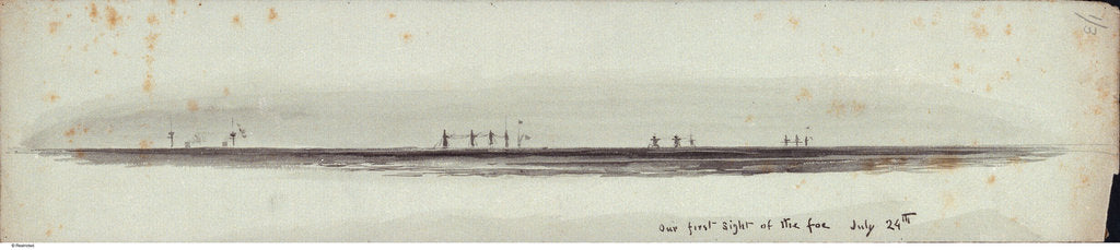 Detail of Our first sight of the foe July 24th by William Lionel Wyllie