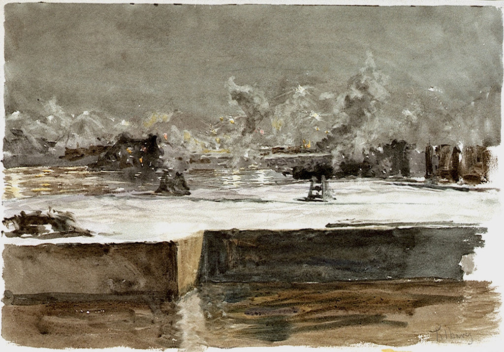 Detail of Tilbury by William Lionel Wyllie