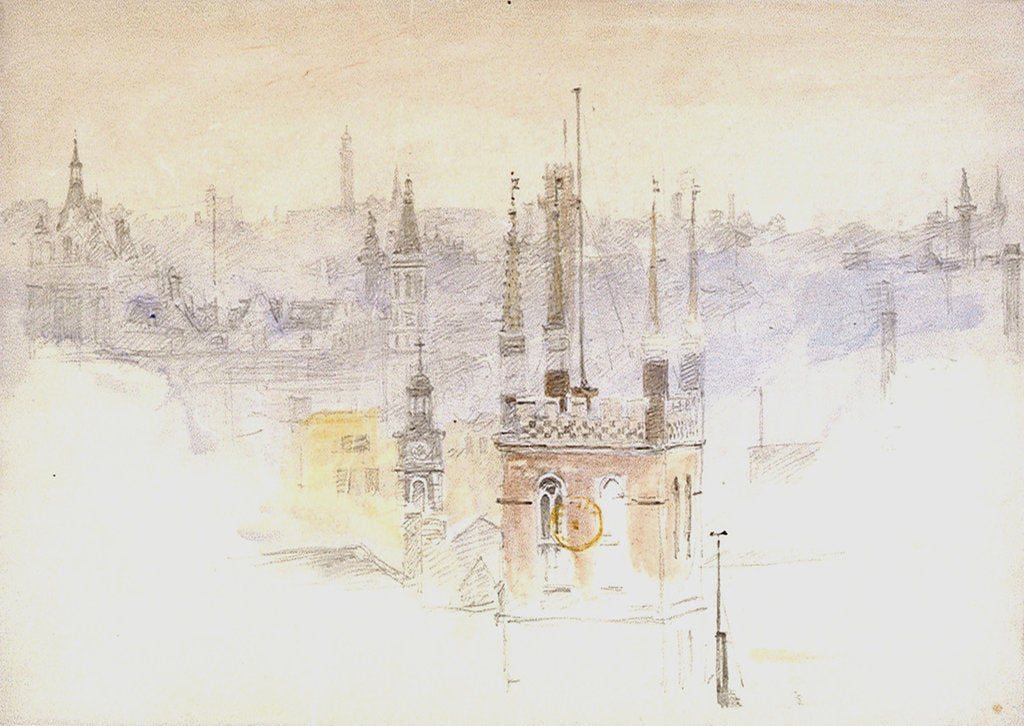 Detail of Southwark Cathedral by William Lionel Wyllie