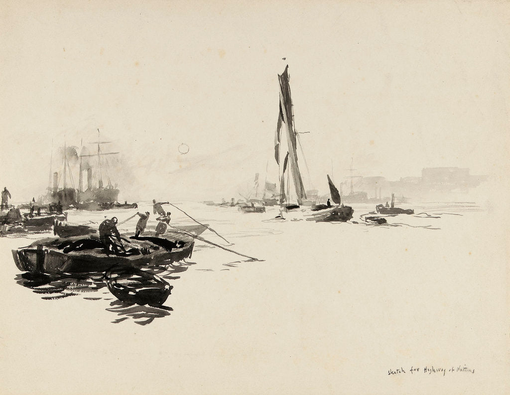 Detail of Sketch for Highway of Nations by William Lionel Wyllie