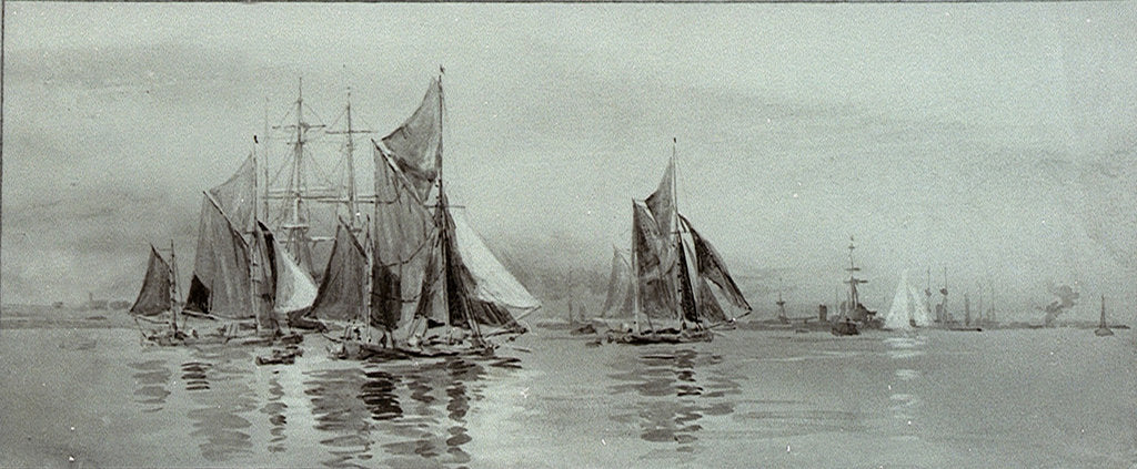 Detail of Thames Barges by William Lionel Wyllie