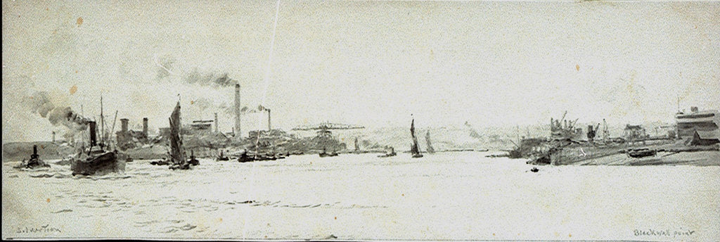 Detail of Silvertown by William Lionel Wyllie