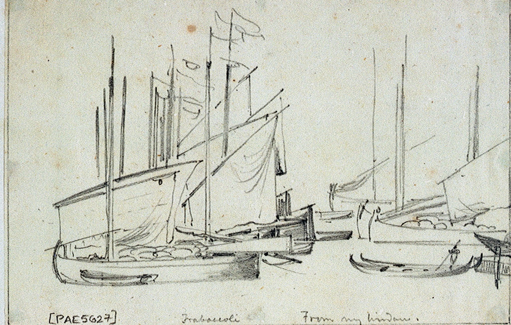 Detail of Trabaccoli from my window by Edward William Cooke