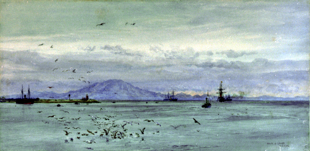 Detail of Straits of Gibraltar by William Lionel Wyllie