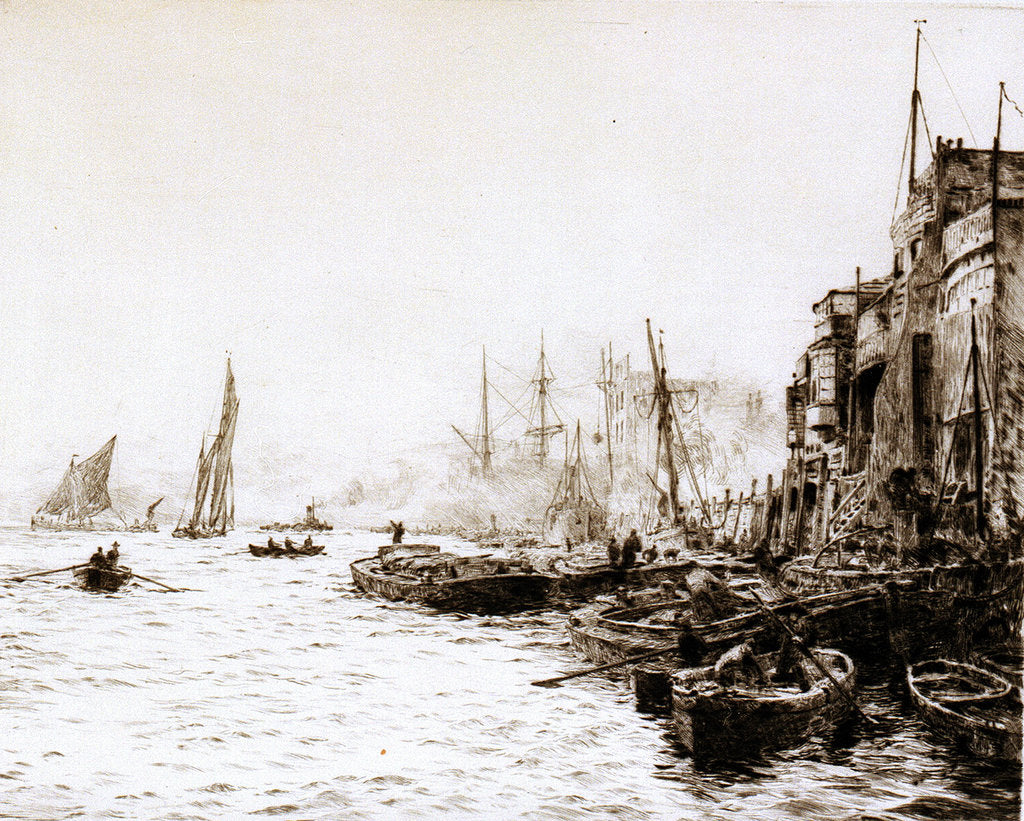 Detail of Old Limehouse by William Lionel Wyllie
