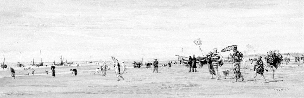 Detail of Berck Plage with Bathers, No. 53 by William Lionel Wyllie