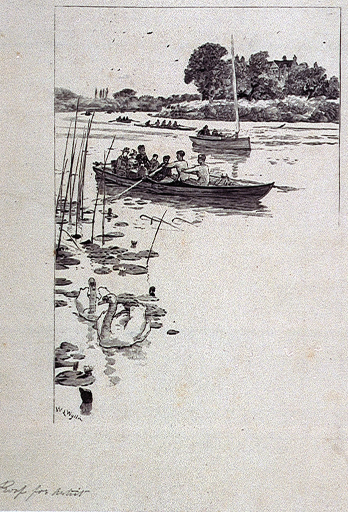 Detail of On Upper Thames by William Lionel Wyllie