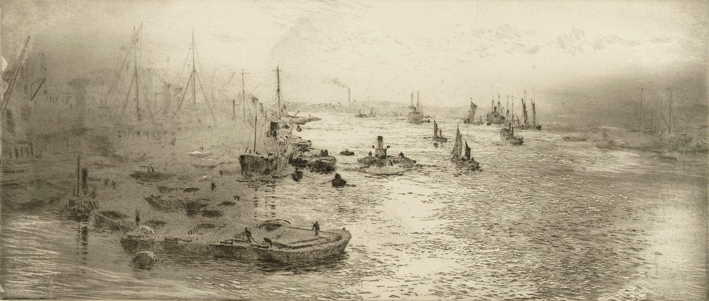 Detail of Limehouse by William Lionel Wyllie