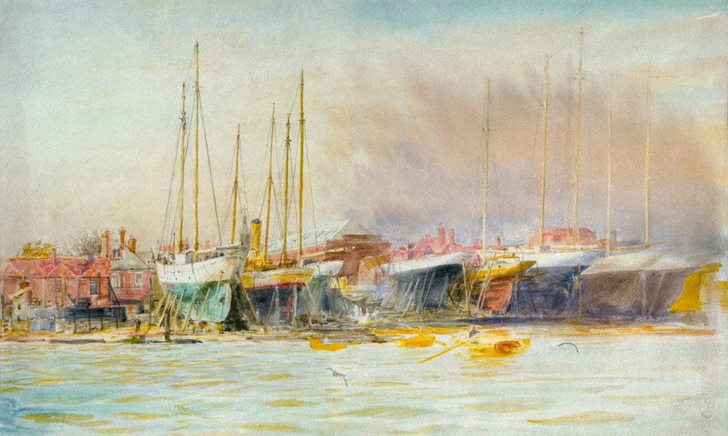 Detail of Camper & Nicholson's by William Lionel Wyllie
