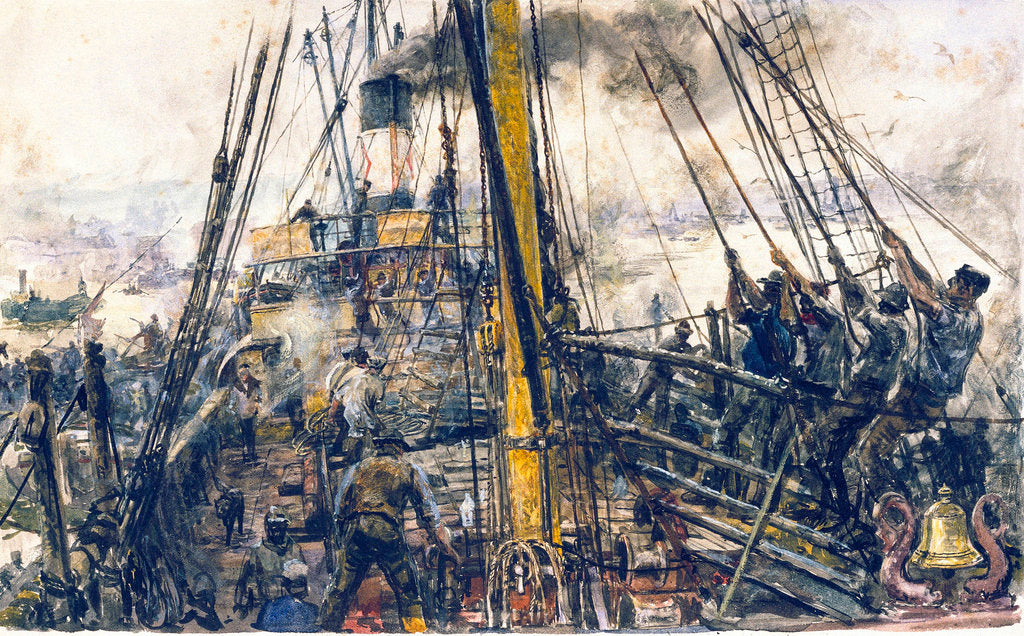 Detail of Coal whippers by William Lionel Wyllie