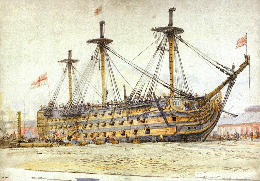 Detail of HMS Victory by William Lionel Wyllie