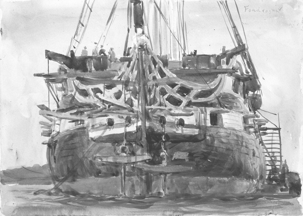 Detail of Foudroyant by William Lionel Wyllie