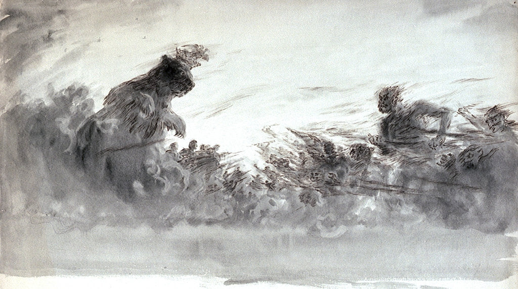 Detail of War clouds by William Lionel Wyllie