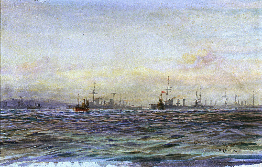 Detail of German Battleships and Cruisers, Scapa by William Lionel Wyllie