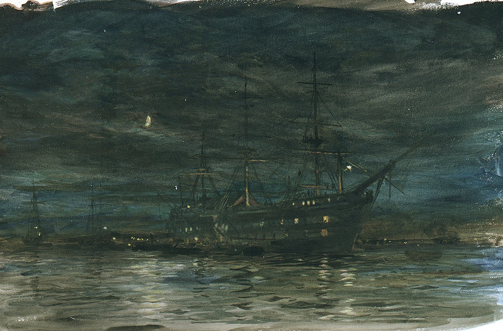 Detail of HMS Exmouth by William Lionel Wyllie