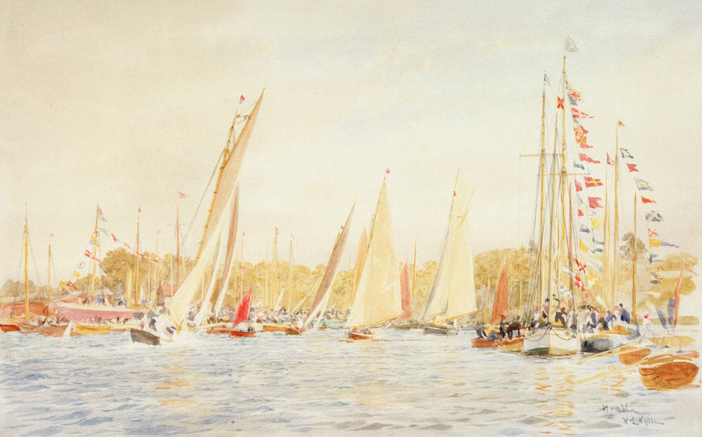Detail of Hamble or Bursledon Regatta by William Lionel Wyllie