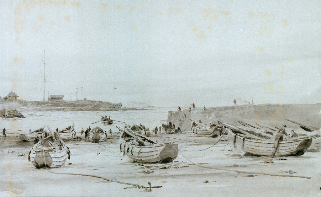 Detail of Cobles by William Lionel Wyllie