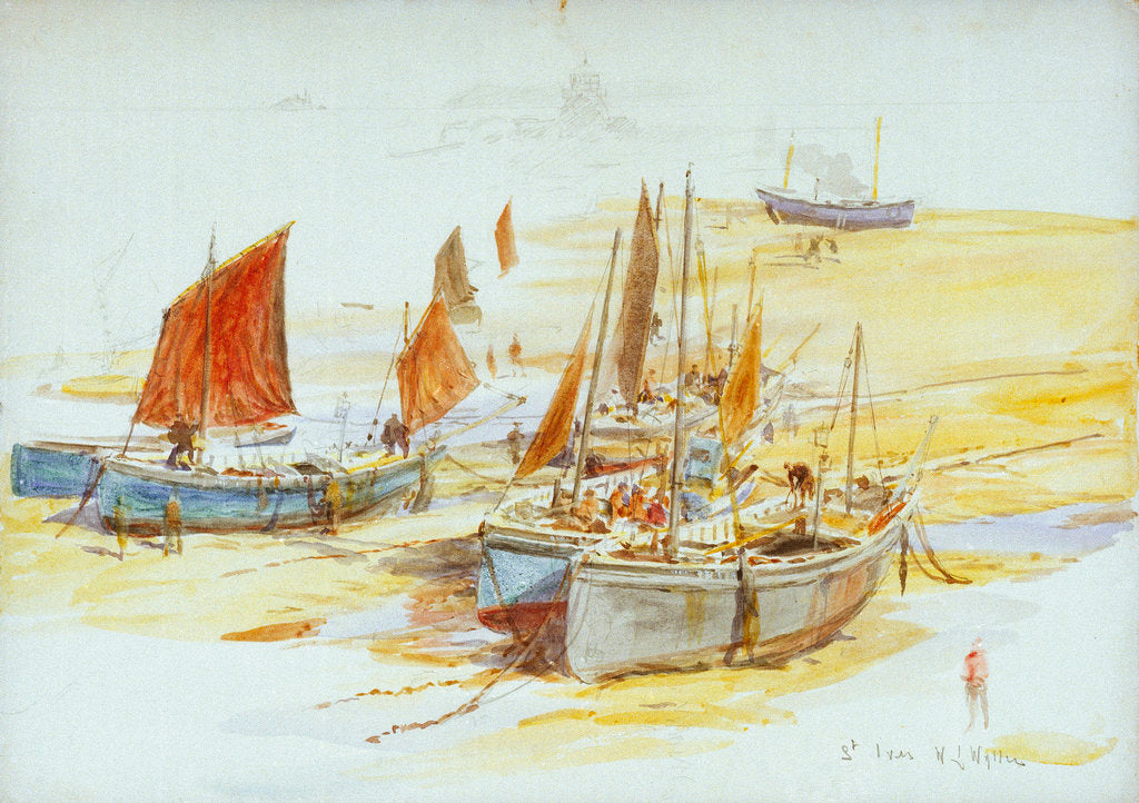 Detail of St Ives by William Lionel Wyllie