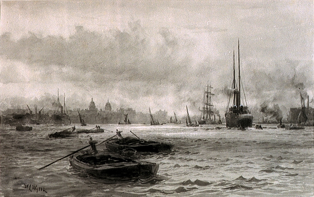 Detail of Greenwich by William Lionel Wyllie