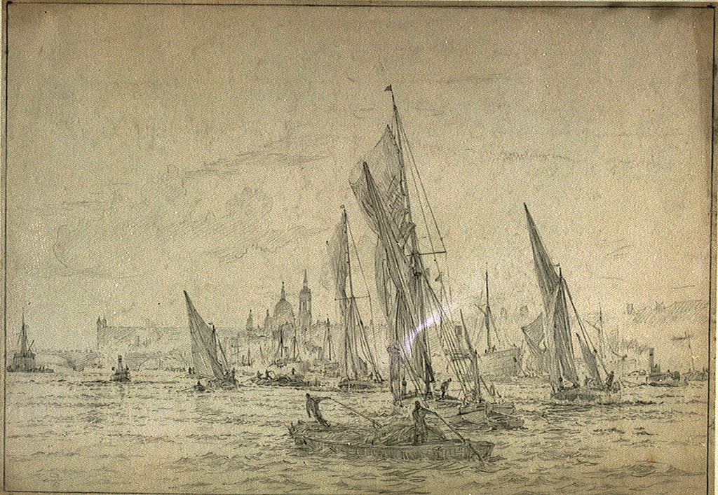 Detail of Cannon Street by William Lionel Wyllie