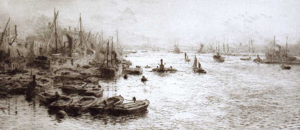 Detail of Limehouse by William Lionel Wyllie