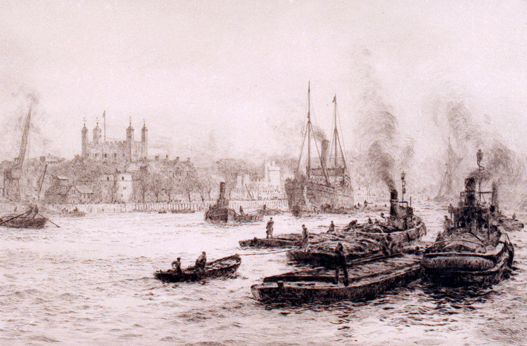 Detail of The Tower from Hays Wharf by William Lionel Wyllie