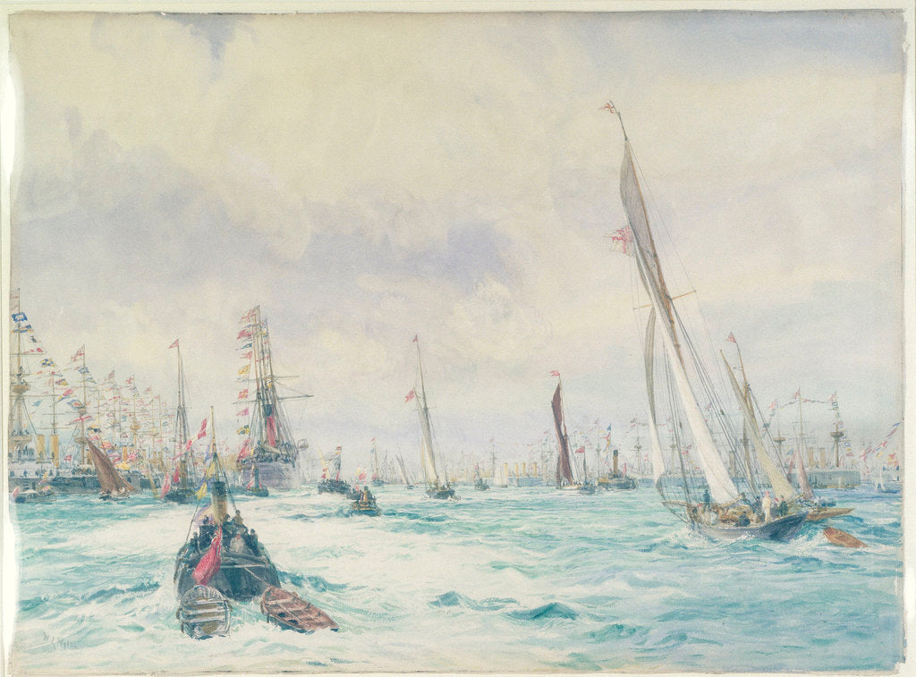 Detail of Naval review by William Lionel Wyllie