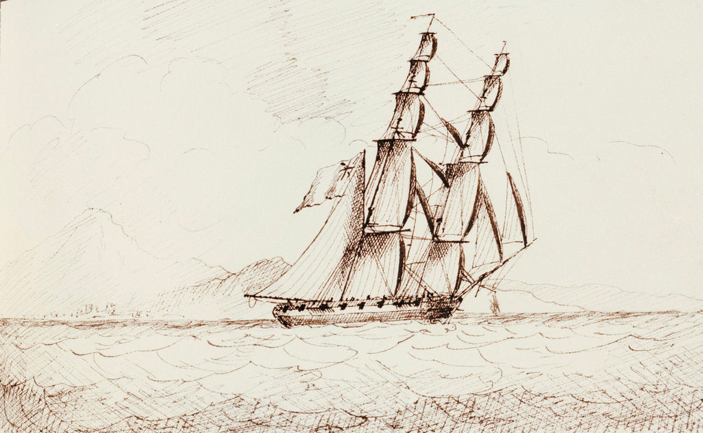 Detail of Bow view of the 'Waterwitch' upon the starboard tack by Edward Bamfylde Eagles