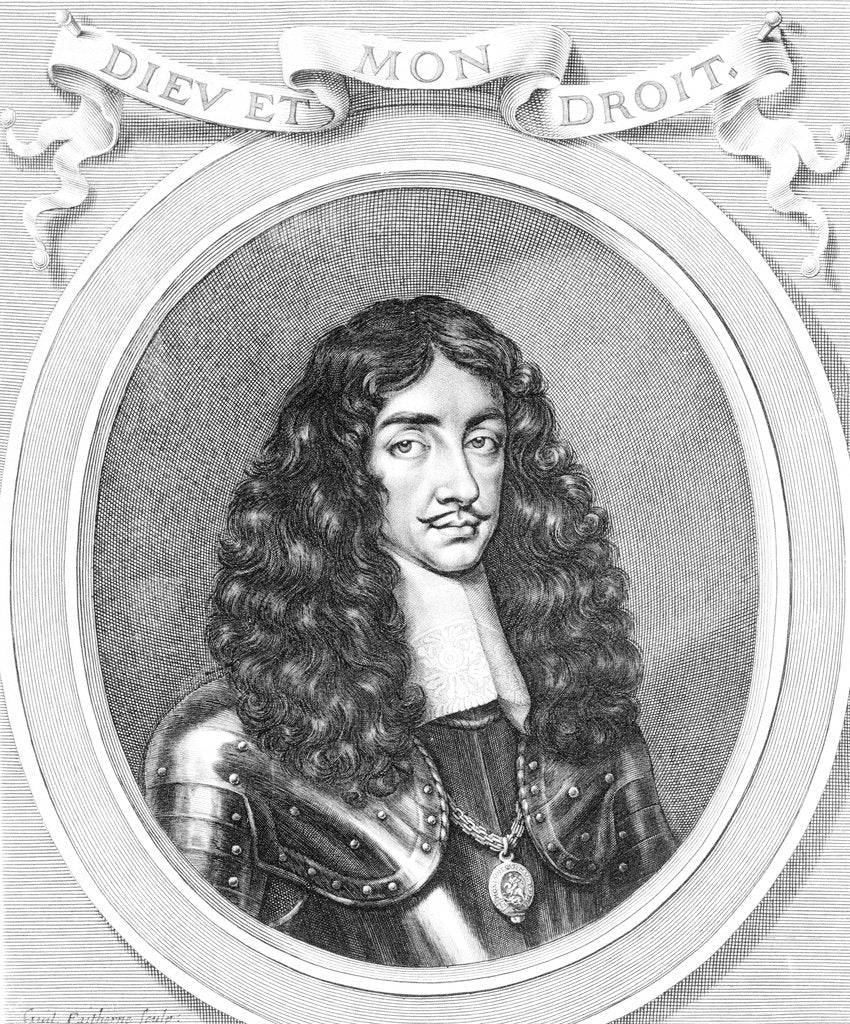 Detail of Charles II (1630-1685) by William Faithorne
