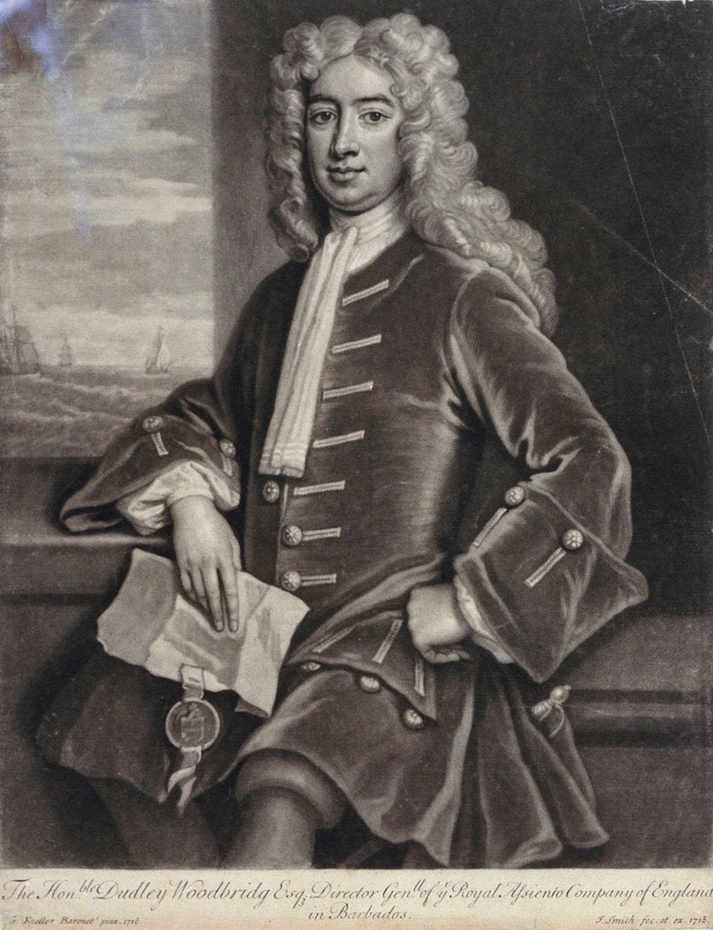 Detail of Dudley Woodbridge by Godfrey Kneller