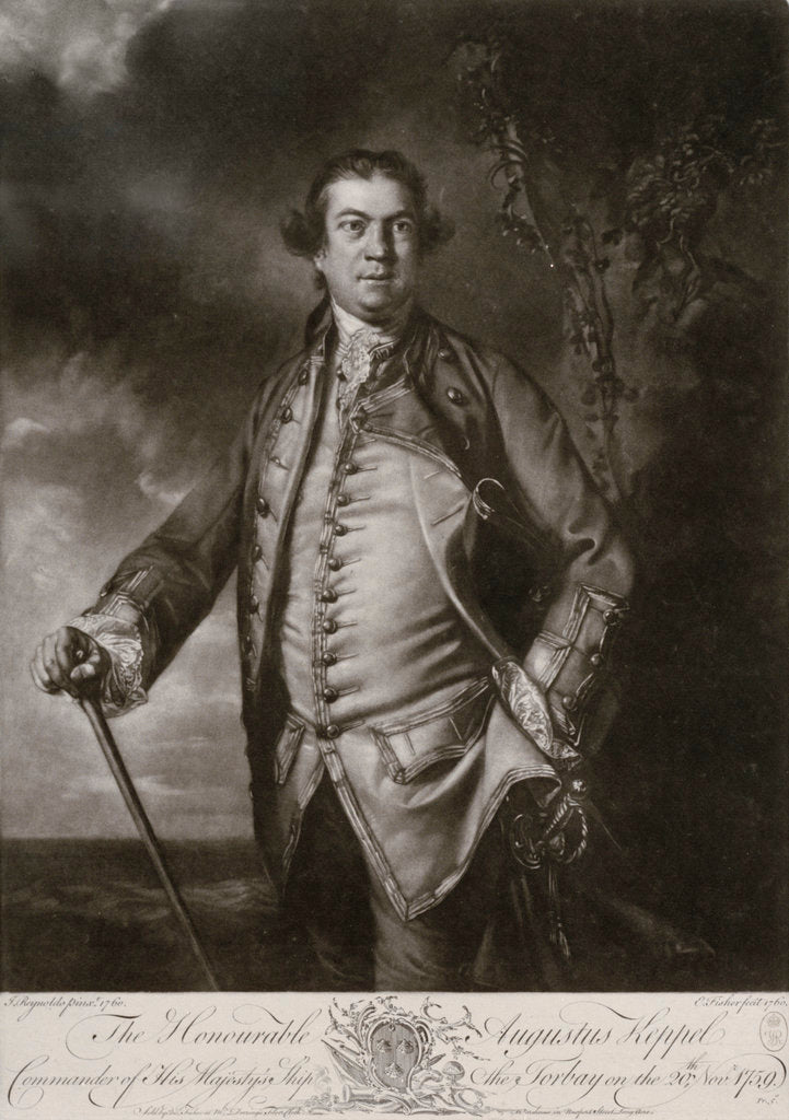 Detail of Augustus Keppel by Joshua Reynolds