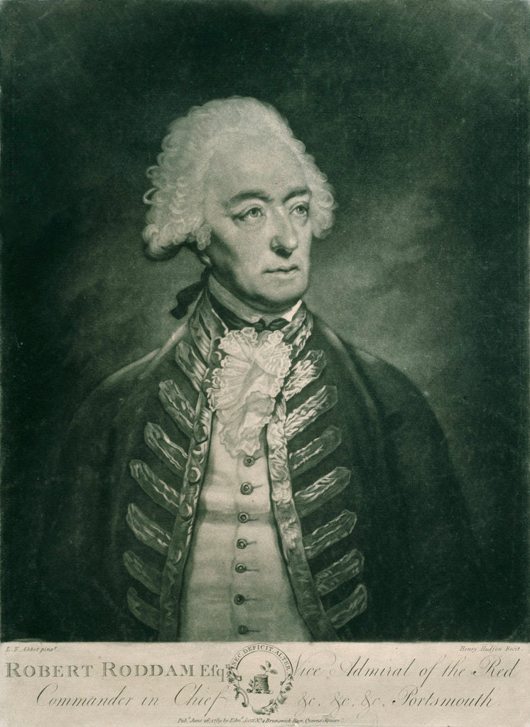 Detail of Admiral Robert Roddam (1719-1808) by Lemuel Francis Abbott