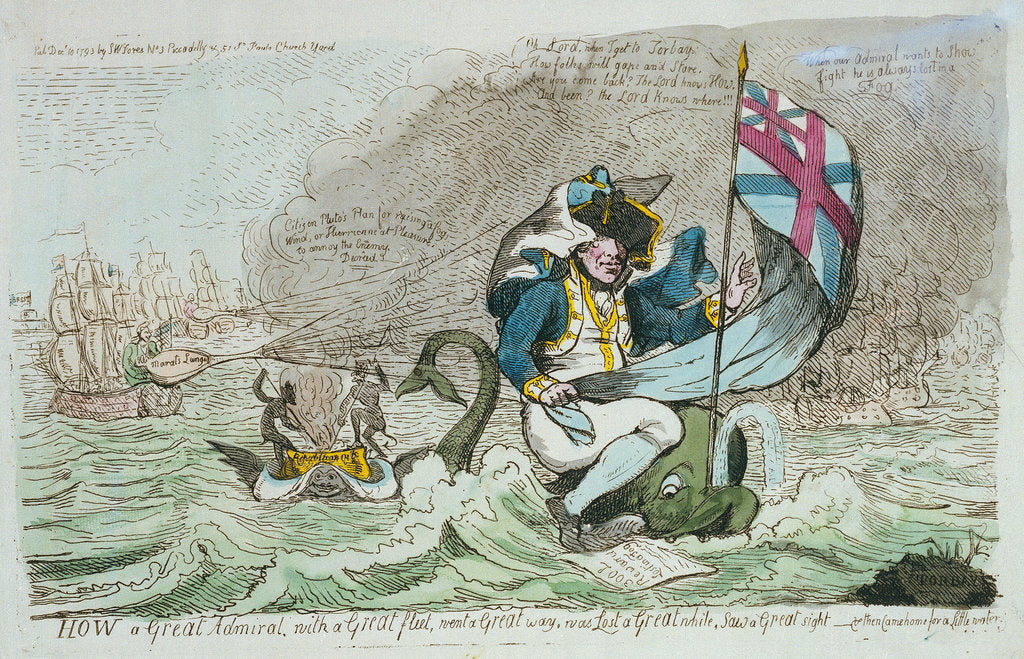 Detail of How a Great Admiral with a Great fleet went a Great way, was lost a Great while, saw a Great sight - & then came home for a little water by S.W. Fores