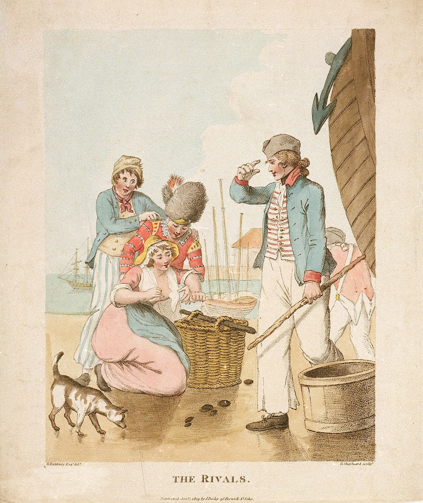 Detail of The rivals by William Henry Bunbury