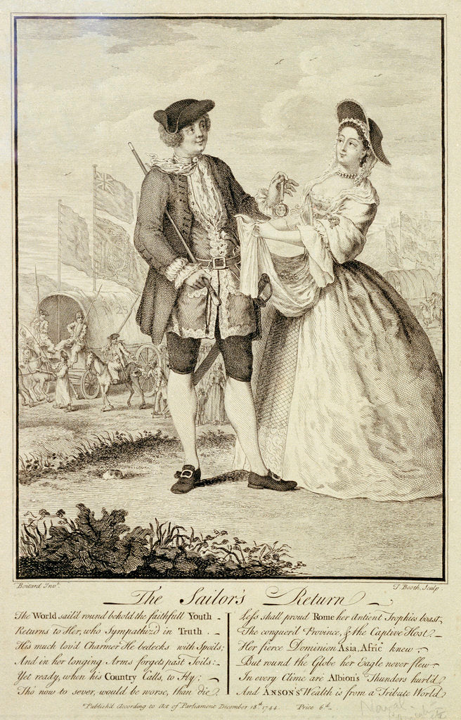 Detail of 'The Sailor's Return' (caricature) by Louis Pierre Boitard