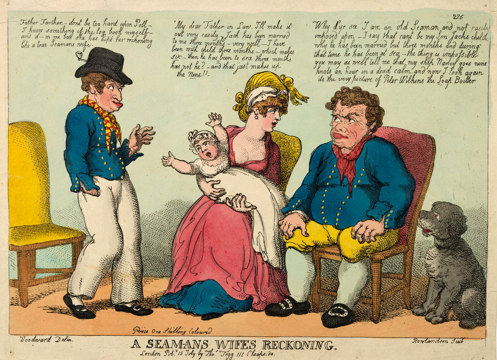 Detail of A seaman's wife's reckoning by George M. Woodward