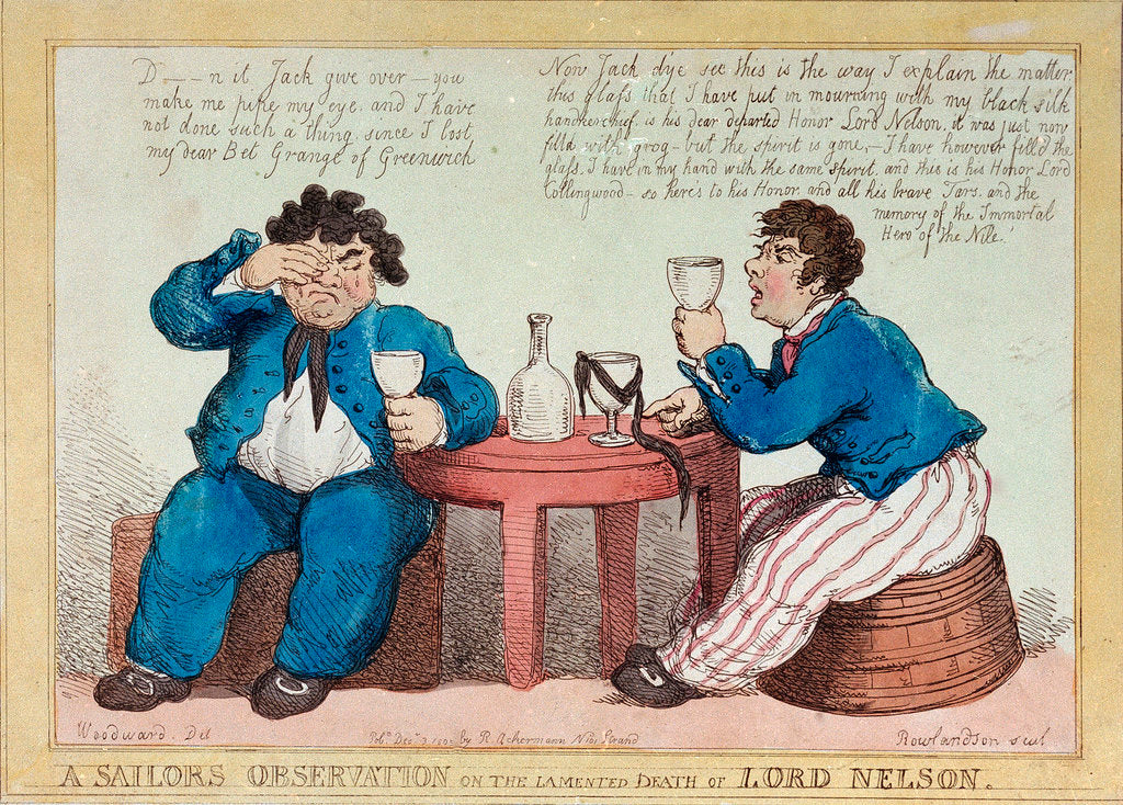 Detail of A sailor's observation on the lamented death of Lord Nelson by George M. Woodward