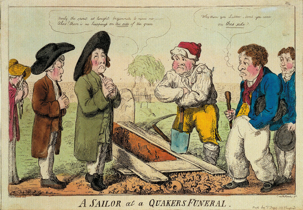 Detail of A sailor at a Quakers funeral by George M. Woodward