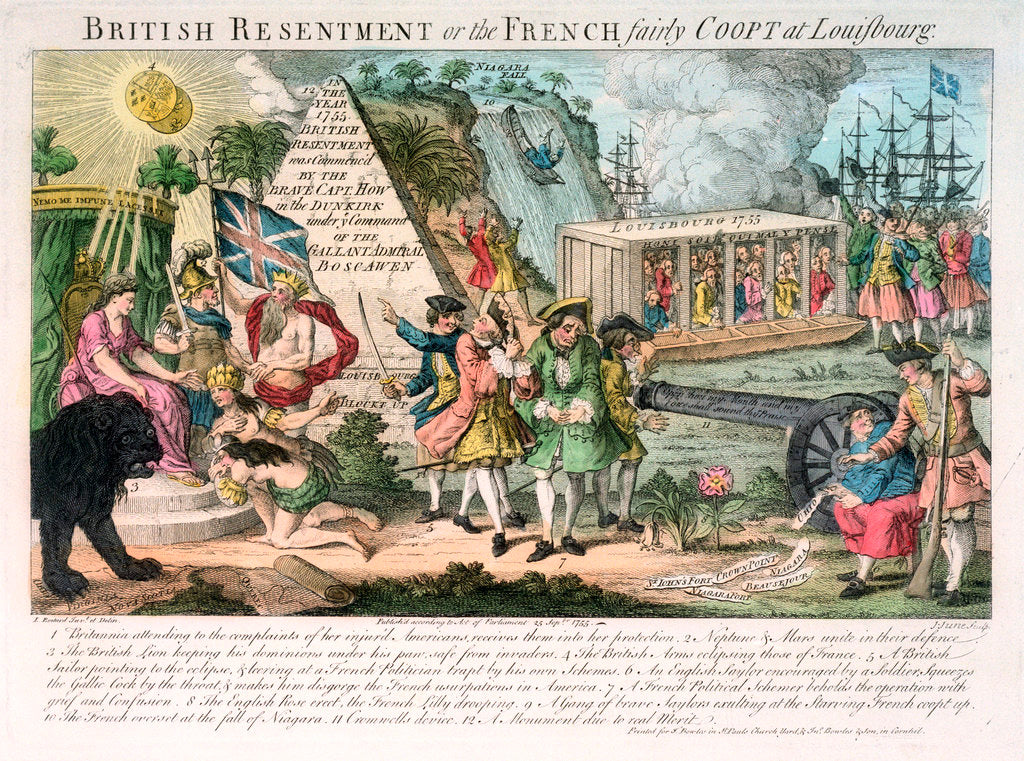 Detail of British Resentment of the French fairly Coopt at Louisbourg by Louis Pierre Boitard