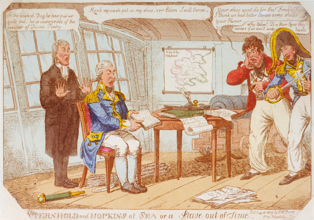 Detail of Sternhold and Hopkins at Sea or a Slave out of Time by S.W. Fores