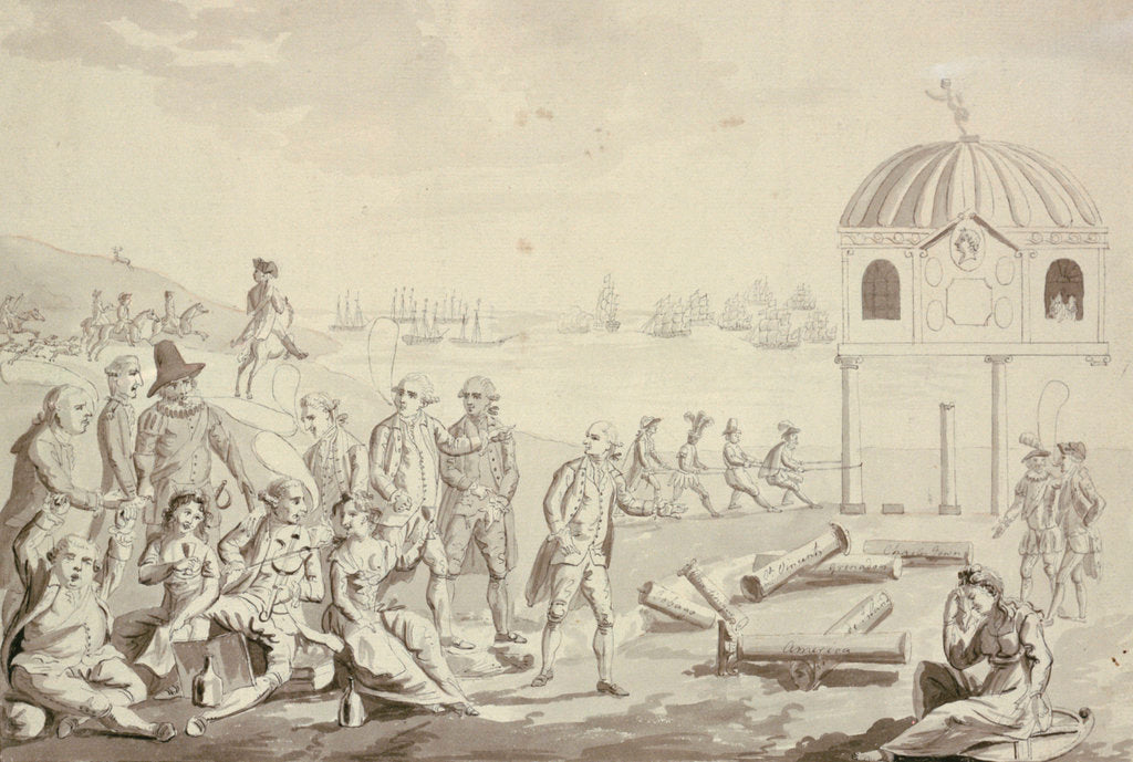 Detail of The Royal Hunt or a prospect of the Year 1782 by North Briton