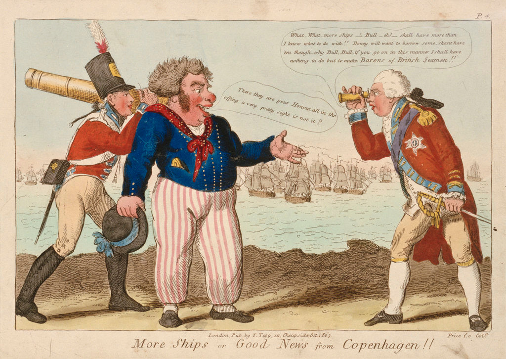 Detail of More Ships or Good News from Copenhagen!! by Thomas Tegg