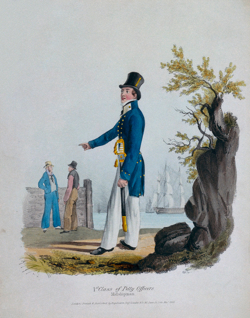 Detail of 1st Class of Petty Officers. Midshipman by Engelmann
