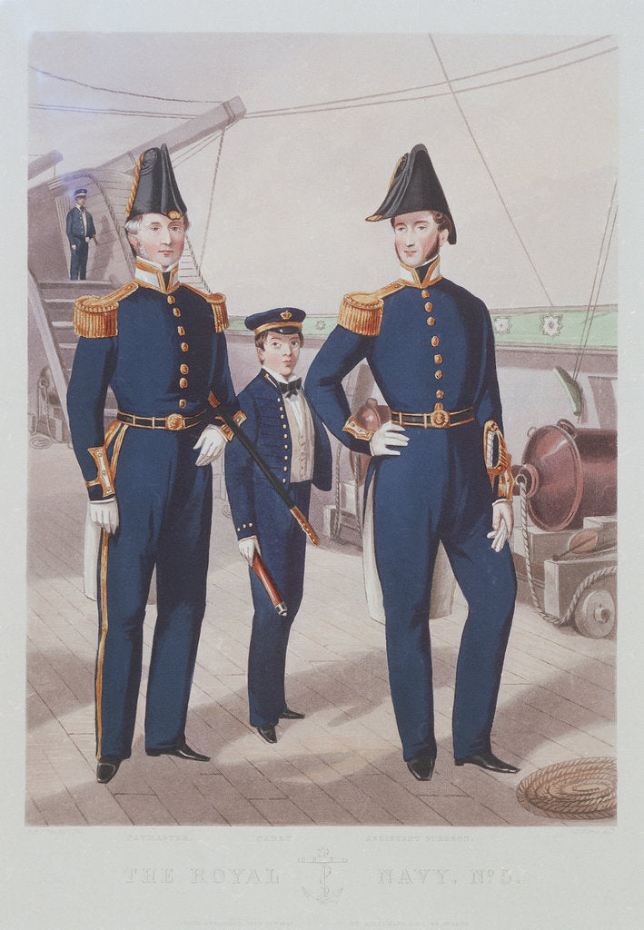 Detail of The Royal Navy. No 5. Paymaster. Cadet. Assistant Surgeon by R.H.C. Ubsdell